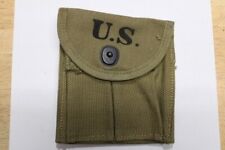 US Military Issue WW2 M1 Carbine Ammo Magazine Stock Belt Pouch Khaki Canvas CA3 picture