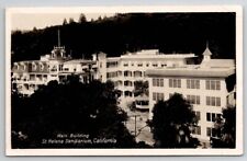 St. Helena Sanitarium California Main Building RPPC Real Photo Postcard W30 picture