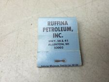 Ruffina Petroleum Inc Allenton Wisconsin Vintage Advertising Matchbook Cover  picture