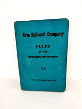 Vintage 1952 Erie Railroad Company Rules of the Operating Department picture