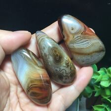 97g 3pcs Madagascar Polished Crazy Lace SILK Banded Agate reiki healing 763 picture