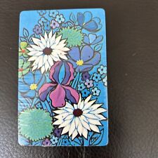 Vintage Trump Playing Cards NEW Old Stock Sealed Deck Blue Flowers USA Made picture