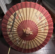 Vintage Japanese flower pattern paper umbrella, 34
