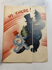 Vintage Christmas Greeting Card Frosty The Snowman Quality 2110 B Made In USA picture