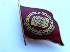 German DDR SED Socialist Unity Party of Germany Badge. Larger Size. DDR476 picture