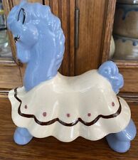 Art Deco Ceramic Blue Horse Figurine Childs Room Decor picture
