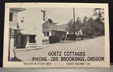Postcard OR RPPC Goetz Cottages Brookings Oregon c1952 picture