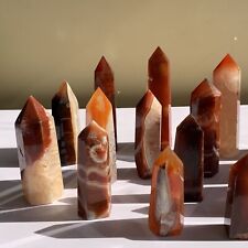 2.2LB Natural carnelian quartz obelisk crystal wand point healing 11-15pcs picture