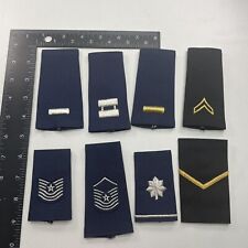 8 Piece Different Air Force (?Army) Shoulder Board Patch-ish Lot Epaulets 08TS picture