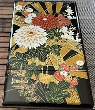 Vintage Neiman Marcus - Lacquer Asian Desk Folding Flowered Mirror Japan HTF picture