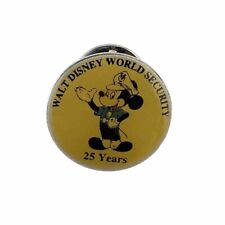 Vintage Silver Tone Walt Disney World 25 Years Security Service Pin picture