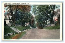 1914 Main Street Looking West, Kingston, Rhode Island, RI Postcard picture