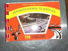 PENNSYLVANIA TURNPIKE WORLDS GREATEST HIGHWAY 10 NATURAL COLOR PRINTS VINTAGE picture