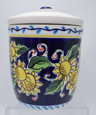 Vintage HTF 2002 Starbucks Sunflower Barista Cookie Jar or Coffee Canister 64oz picture