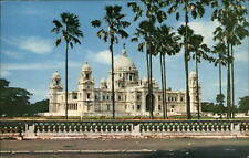 Calcutta Bengal India Victoria Memorial mailed 1966 airmail stamps postcard picture