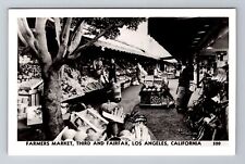 Los Angeles CA-California, RPPC, Famers Market, Antique, Vintage Postcard picture