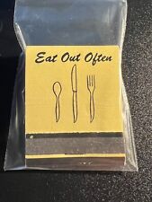 VINTAGE MATCHBOOK - EAT OUT OFTEN - THANK YOU -UNSTRUCK picture
