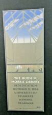 David Lance HIDY: The Hugh M. Morris Library Delaware, 1986, Bookmark 16x6cm picture