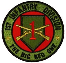 US ARMY 1ST ID FIRST INFANTRY DIVISION PATCH BIG RED ONE 1 VETERAN FORT RILEY picture