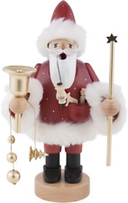 Red Santa German Christmas Incense Smoker Handcrafted in Erzgebirge Germany picture