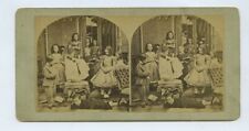 Christening Group Of Wealthy Children c1860s Stereoview  picture