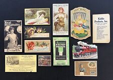Lot of 12  VTG ANTQ Miscellaneous Ephemera Trade Cards, Brochure, Paper (#557) picture