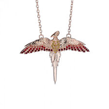Official Harry Potter Rose Gold Plated Fawkes Phoenix Necklace with Crystals picture
