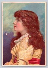 Soapine Beautiful Girl Victorian Trade Card  P301 picture