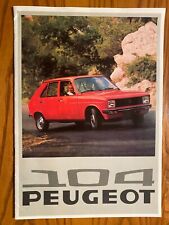 1976 Peugeot 104 Sales Brochure - French Text - Berline GL & L - Printed 7-75 picture