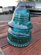 Vintage Hemingray Blue Glass Insulator Hemingray- 19 Made in USA picture
