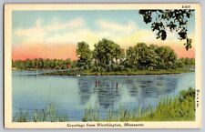 Minnesota MN - Greetings from Worthington - Vintage Postcard - Unposted picture
