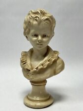 Pr Alexander Backer Chalkware Victorian Boy Bust Figures Child Chalk Ware  picture