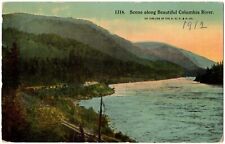 COLUMBIA RIVER, OR - Train, Scenic View, OWR&N Line Oregon Postcard ca. 1912 picture