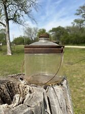 Perfection Stove Co Primitive Glass Metal Dispencer Kerosene Oil Jug Jar Antique picture