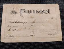 Antique Atchison to Chicago Pullman Train Trip Pass - Expires Dec. 30, 1889 picture