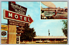c1960s Holiday Hills Motel Best Western Pool Vintage Postcard picture