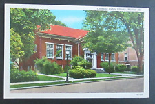 Carnegie Public Library Marion IL Unposted Linen Postcard picture