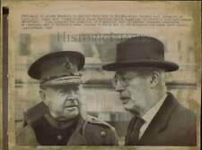 1967 Press Photo Field Marshal Earl Alexander, ex-PM Harold Macmillan in London picture