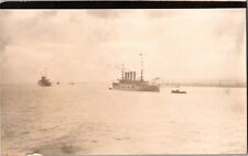 Vintage RPPC Postcard Battle Ships WarShips on the Horizon   P-243 picture