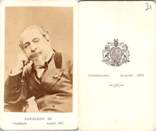 Emperor Napoleon III in Exile at Chiselhurst, August 1871 Vintage CDV Albumen c picture