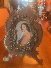 Best Large Antique Brass Frame Ornate Unusual Shape N.B. & I.W. picture
