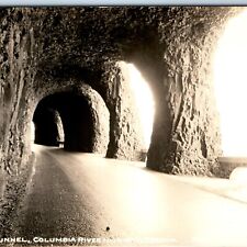 c1940s Oregon RPPC Columbia River Highway Mitchell Tunnel Photo Postcard A95 picture