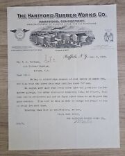 1909 The Hartford Rubber Works Co Illustrated Letterhead Buffalo, NY picture
