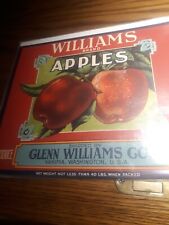 14 Williams Brand Apple Paper Crate Labels. Yakima Washington  picture