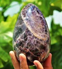 135mm Natural Blue Dream Amethyst Crystal Quartz Healing Energy Reiki Stone Egg picture