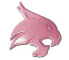 tsu texas state bobcats pink bobcat logo chrome car auto emblem usa made picture