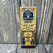 Vtg Grafton The Gateway to Marquette State Park Matchbook Cover Advertisement picture