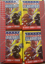 TWO 1991 American Gladiators Sports TV Show Trading Cards Wax Packs Vintage picture