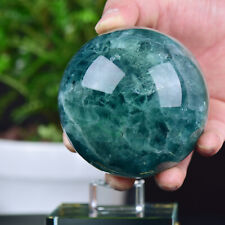 2.84LB Natural Fluorite Quartz Sphere Crystal Energy Ball Reiki Healing Gem picture