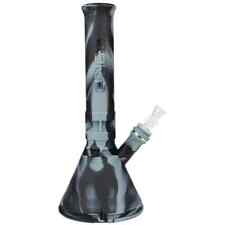 Eyce - 12'' Silicone Beaker Water Pipe + w/Stash (Gray)+Ships free USA picture